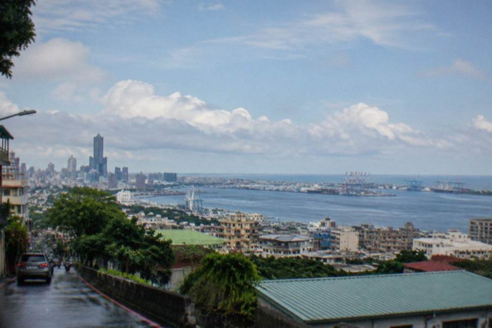 An aerial view of the flat coastal plain between Kaohsiung and Tainan
