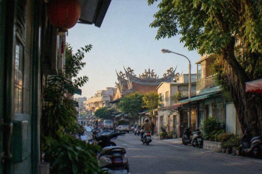 A wide view over Tainan's rooftops under a clear winter sky